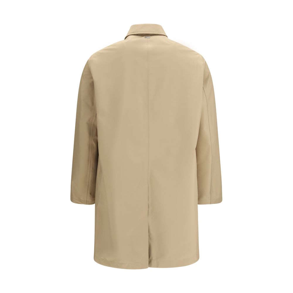 Herno Beige Polyester Trench Men's Coat