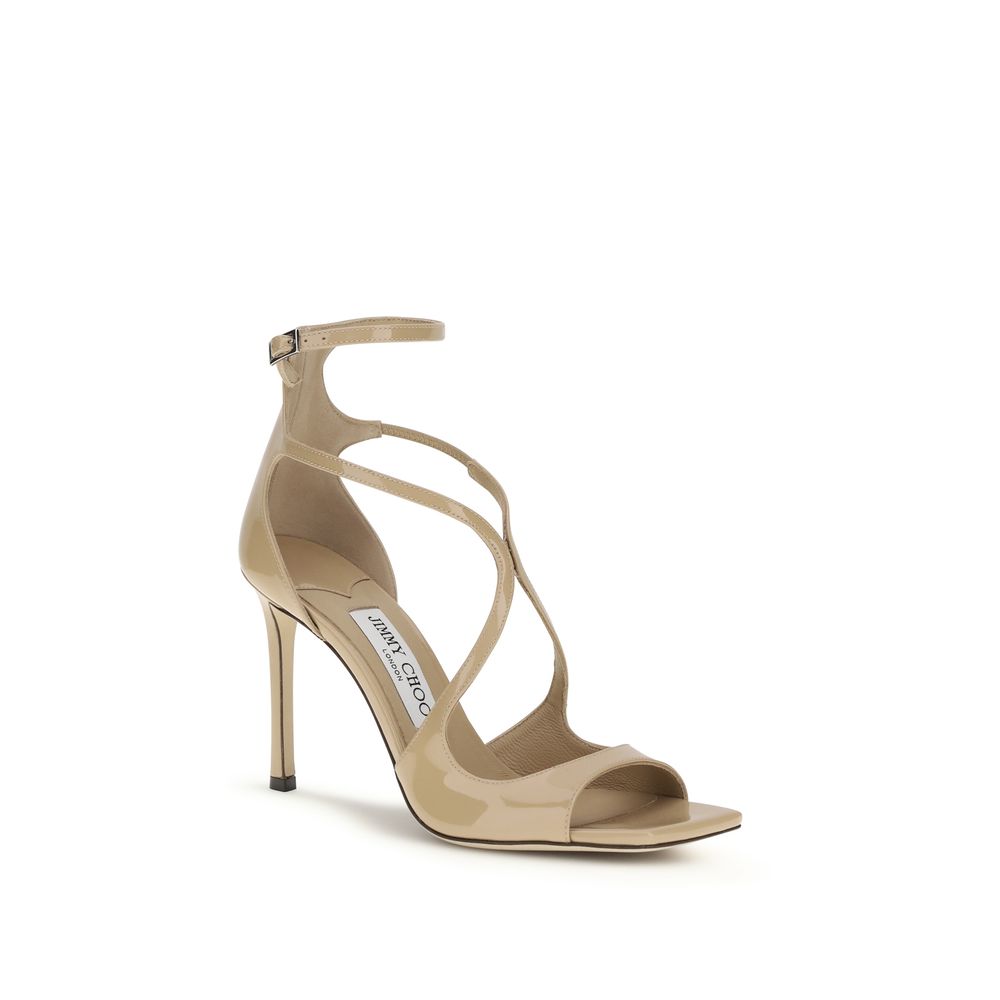Jimmy Choo Multicolor Calf Leather Bos Taurus Stiletto Heel Women's Sandals