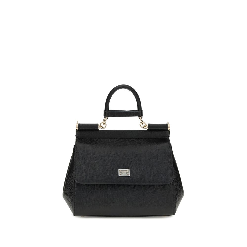 Dolce & Gabbana Black Calf Leather Bos Taurus Shoulder Women's Bag