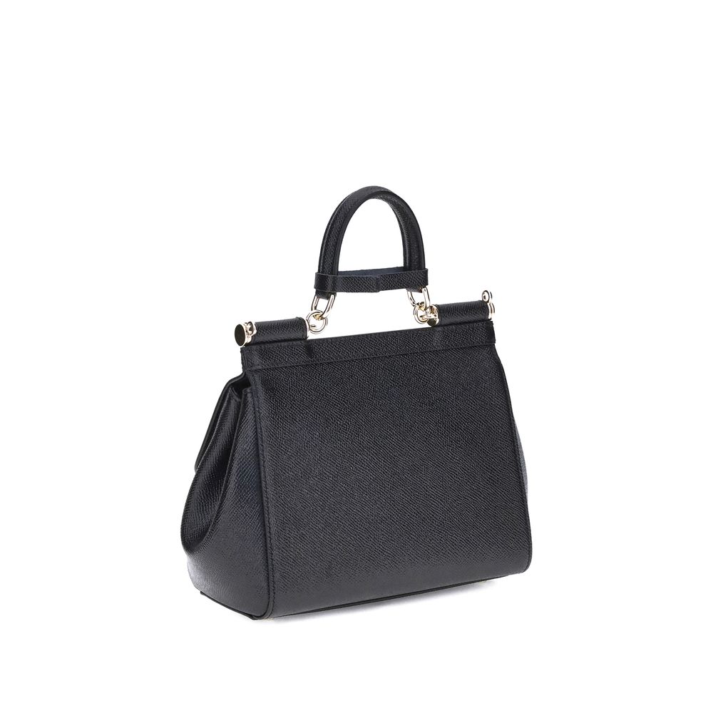 Dolce & Gabbana Black Calf Leather Bos Taurus Shoulder Women's Bag