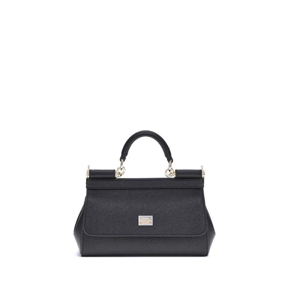 Dolce & Gabbana Black Calf Leather Bos Taurus Women's Handbag