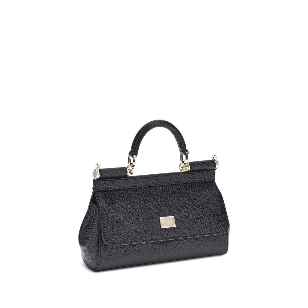 Dolce & Gabbana Black Calf Leather Bos Taurus Women's Handbag