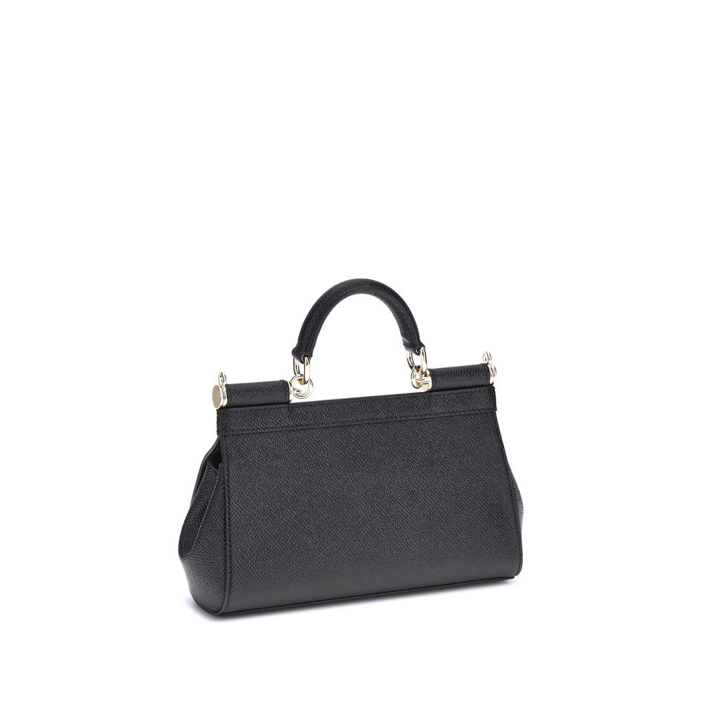 Dolce & Gabbana Black Calf Leather Bos Taurus Women's Handbag