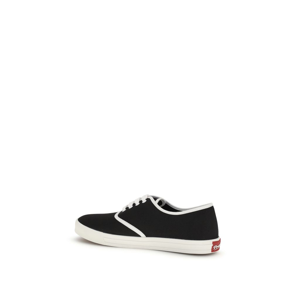 Prada Black Cotton Athletic Men's Sneakers
