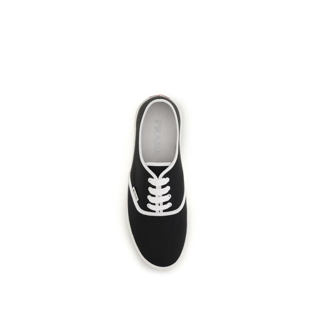 Prada Black Cotton Athletic Men's Sneakers