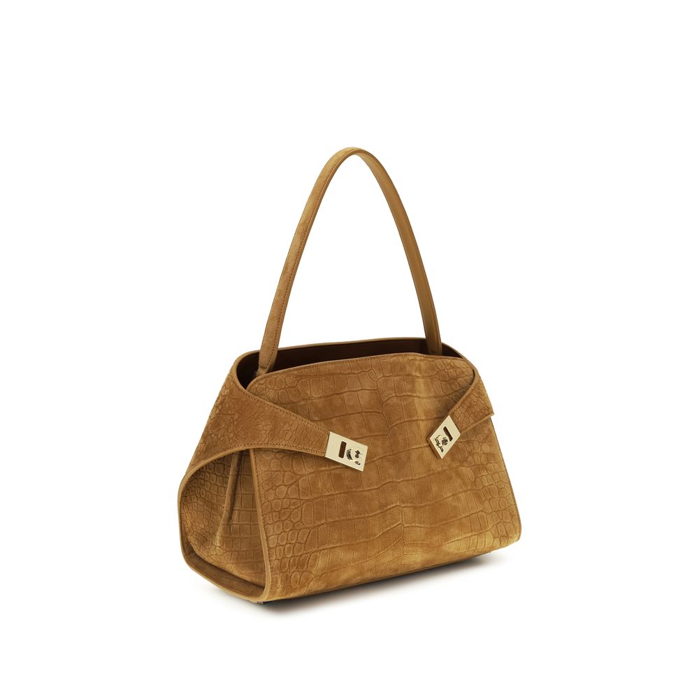 Ferragamo Beige Goatskin Shoulder Women's Bag