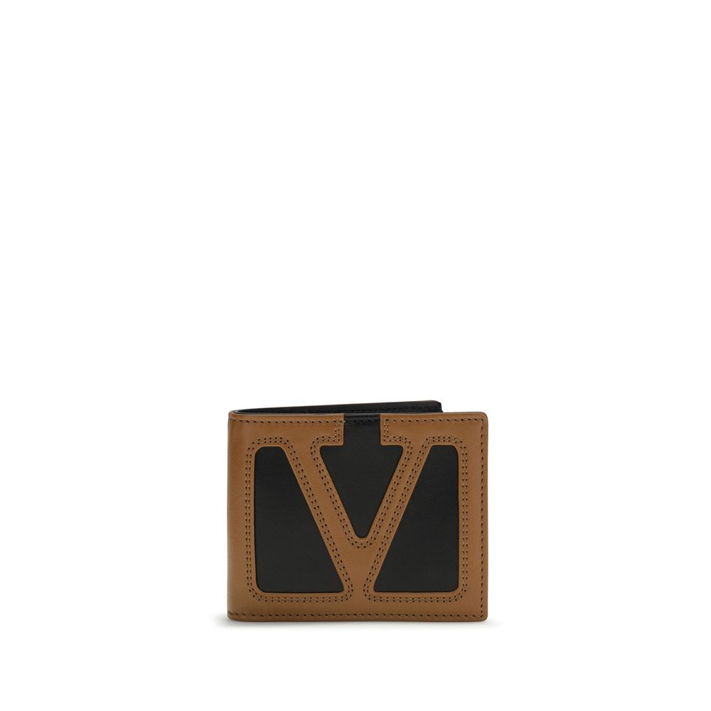 Valentino Garavani Black Calf Leather Bos Taurus Men's Wallet