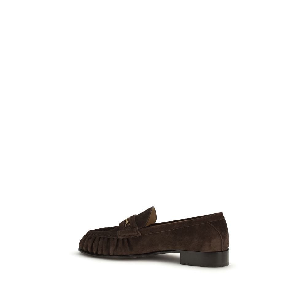 Valentino Garavani Brown Calf Leather Bos Taurus Slip-On Women's Loafers