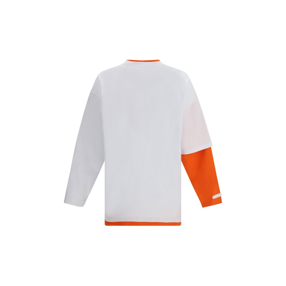 PDF Channel White Cotton Long Sleeve Men's T-Shirt