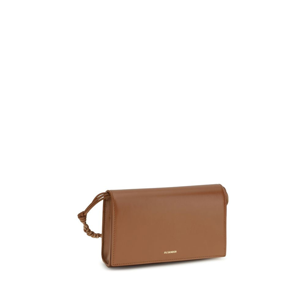 Jil Sander Brown Calf Leather Bos Taurus Women's Wallet