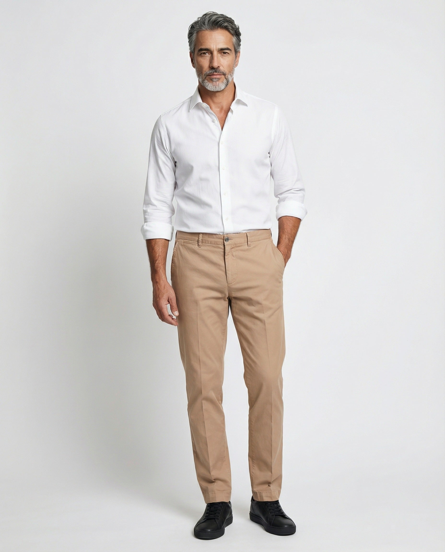 Peserico Beige Elastane Casual Men's Pants