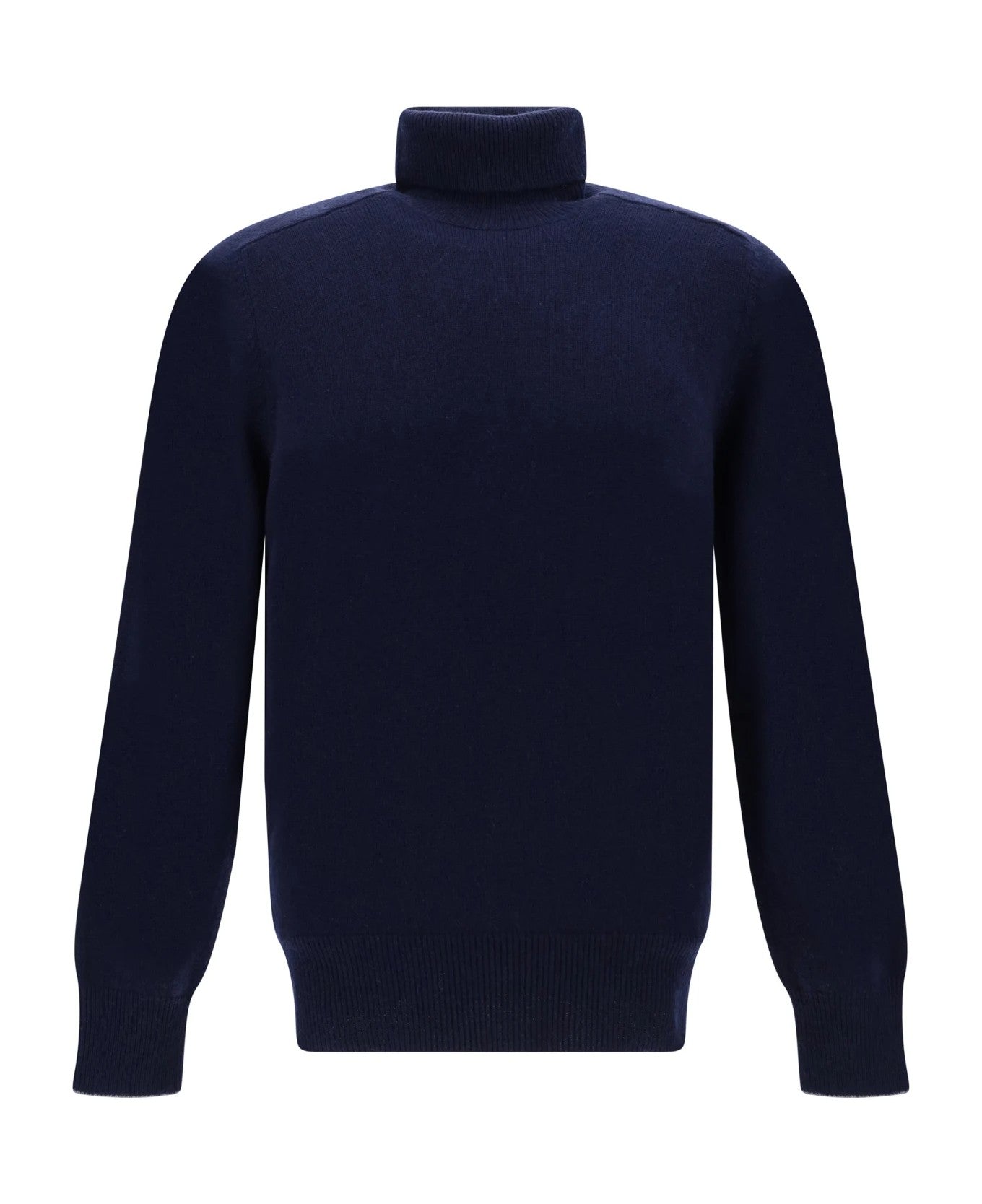 Brunello Cucinelli Blue Cashmere Men's Turtleneck
