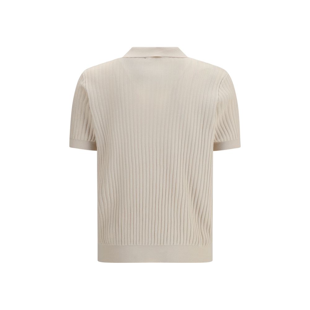 Roberto Collina Beige Cotton Polo Men's Shirt