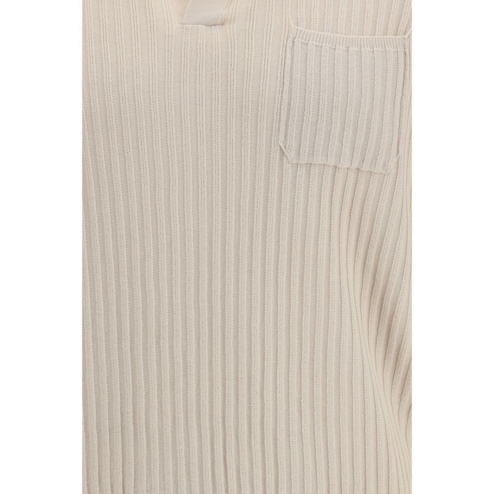 Roberto Collina Beige Cotton Polo Men's Shirt