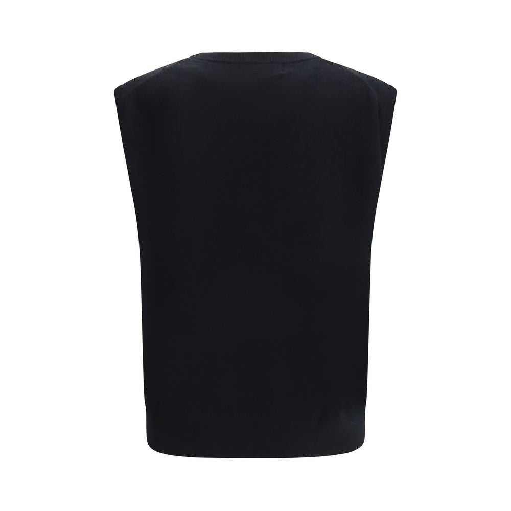 Extreme Cashmere Black Elastane Sleeveles Women's Sweater