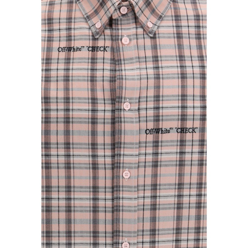 Off-White Multicolor Cotton Pattern Men's Shirt