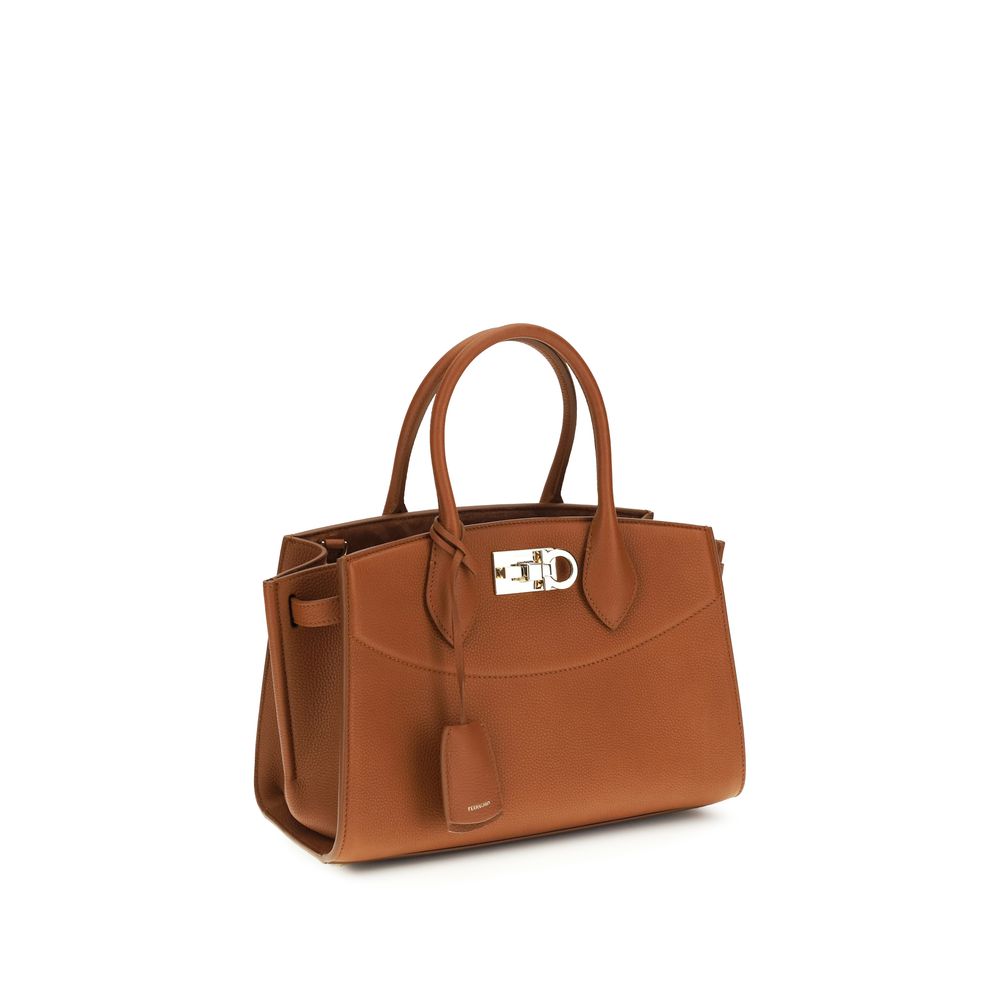 Ferragamo Brown Calf Leather Bos Taurus Women's Handbag