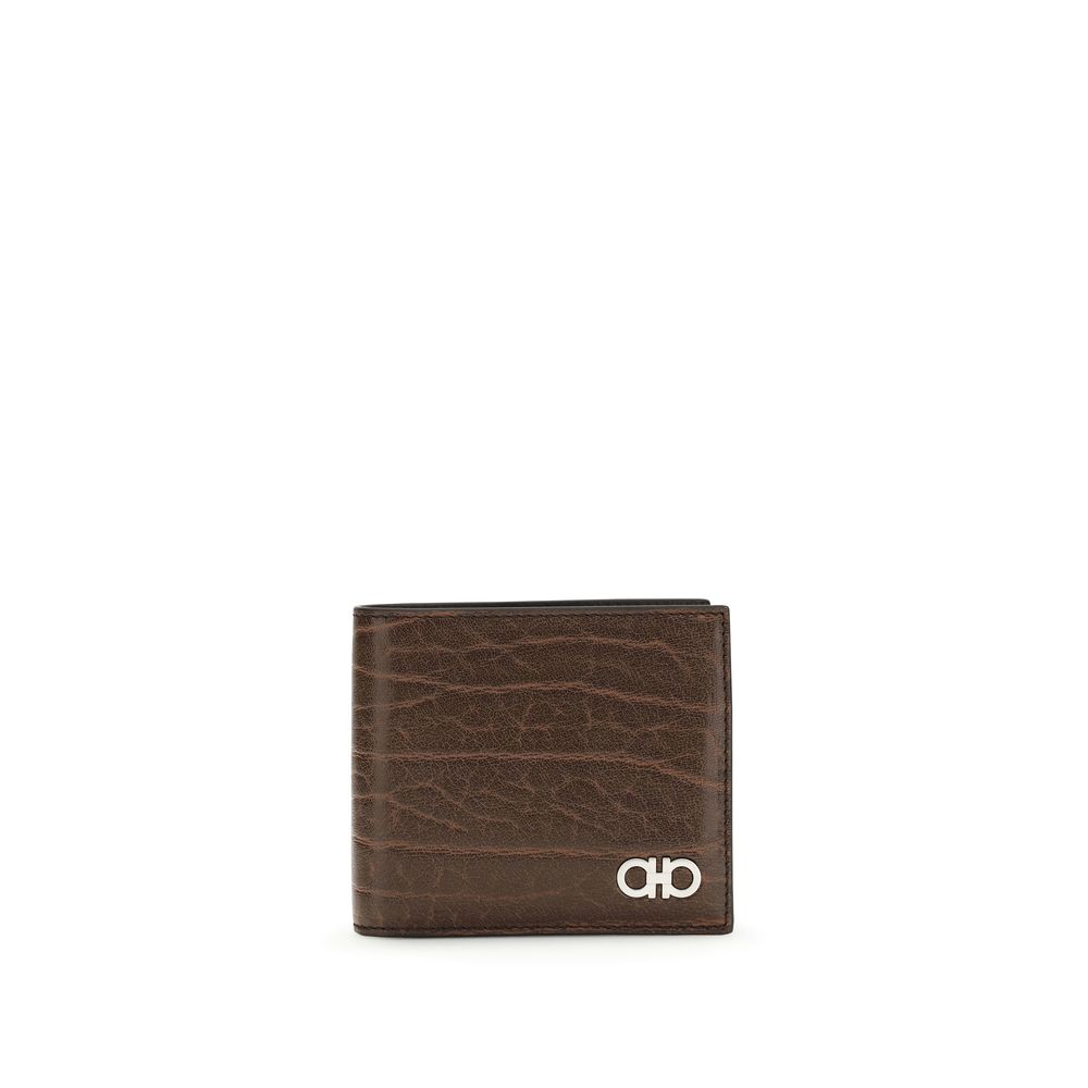 Ferragamo Brown Calf Leather Bos Taurus Men's Wallet