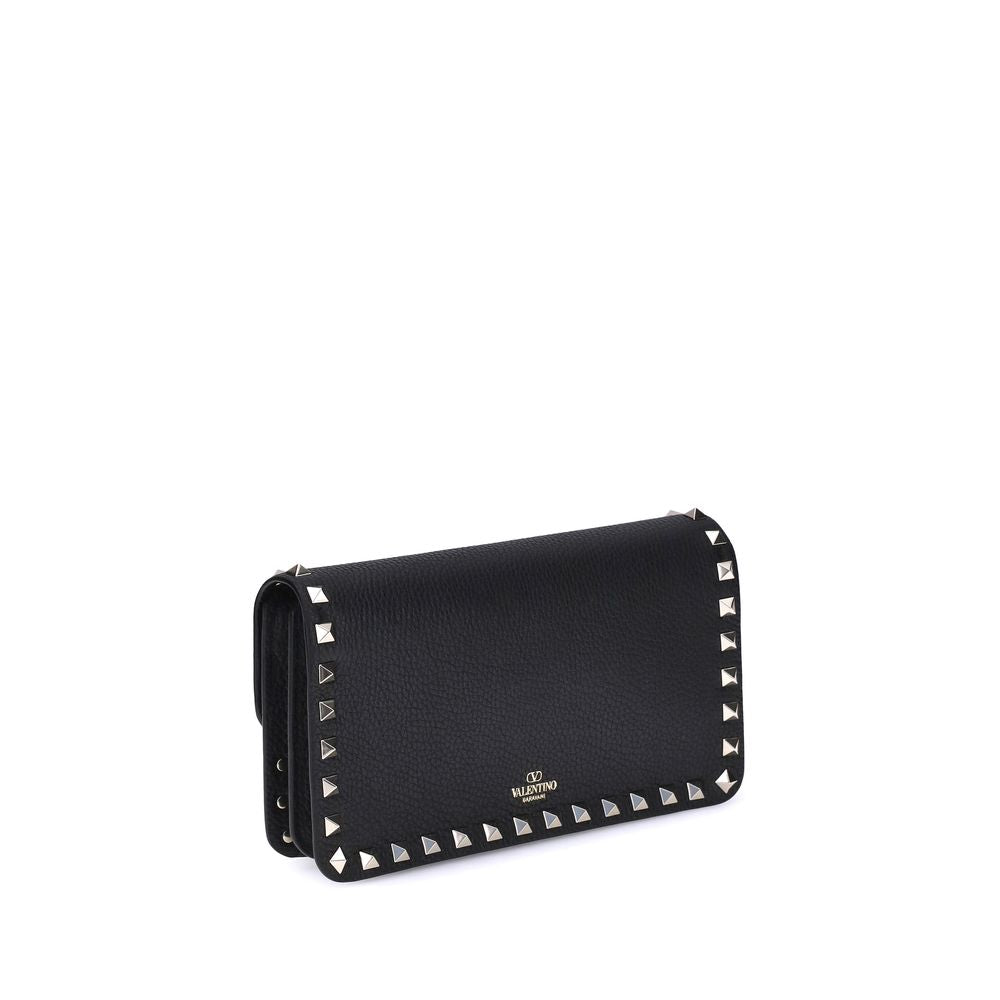 Valentino Garavani Black Calf Leather Bos Taurus Women's Wallet