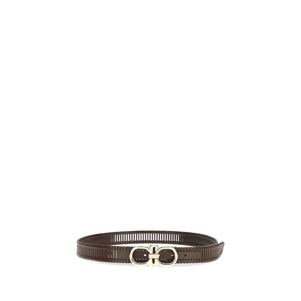Ferragamo Brown Calf Leather Bos Taurus Regular Men's Belt