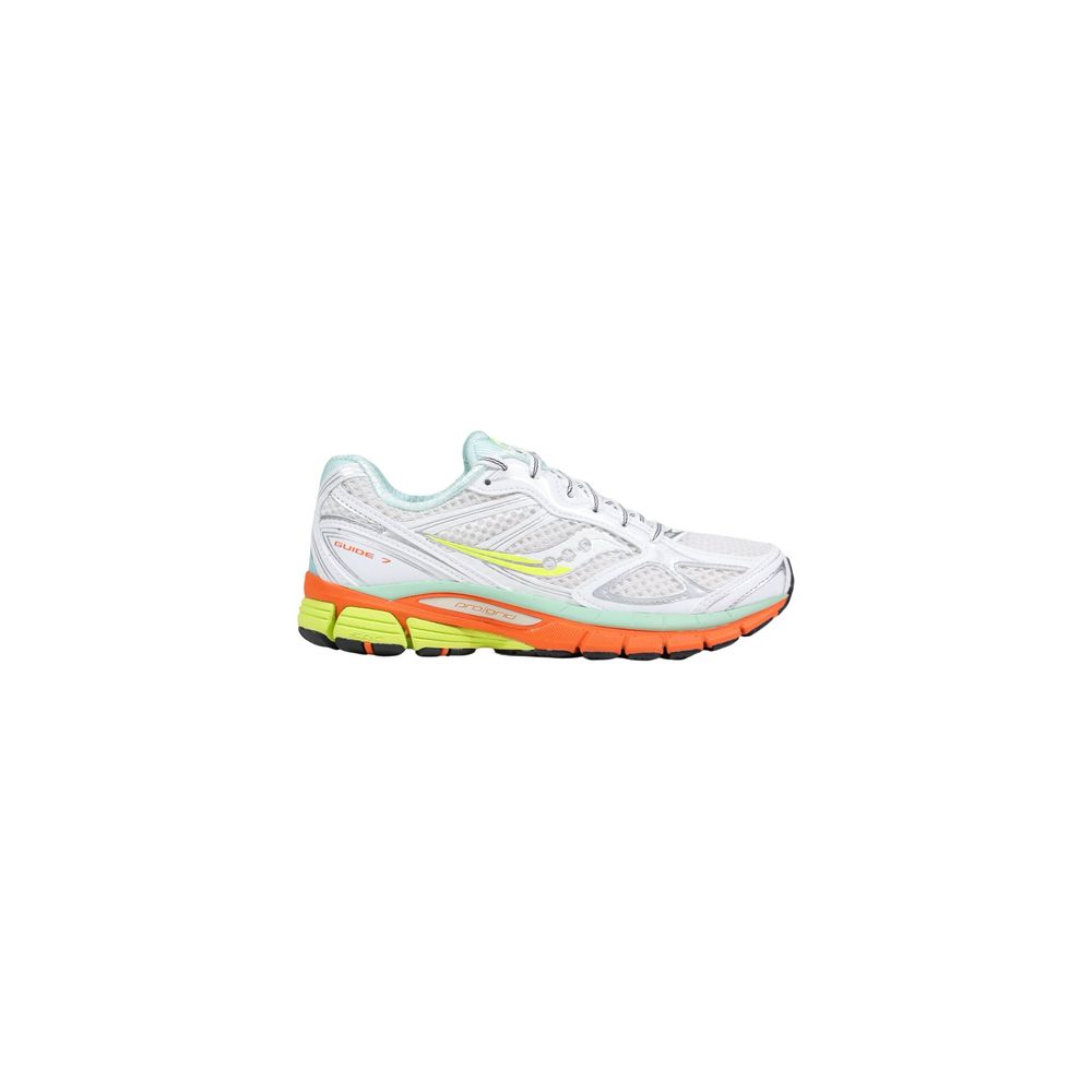 Saucony White Textile Athletic Women's Sneakers