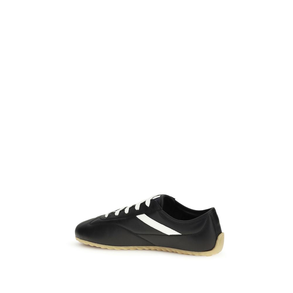 Alexander McQueen Black Calf Leather Bos Taurus Low Top Men's Sneakers