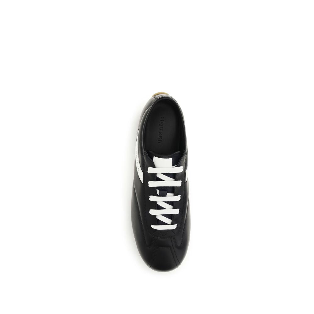 Alexander McQueen Black Calf Leather Bos Taurus Low Top Men's Sneakers