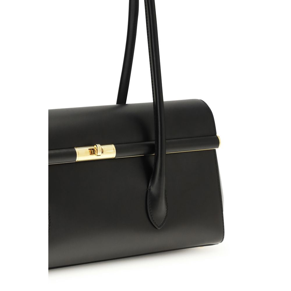 Dolce & Gabbana Black Calf Leather Bos Taurus Shoulder Women's Bag