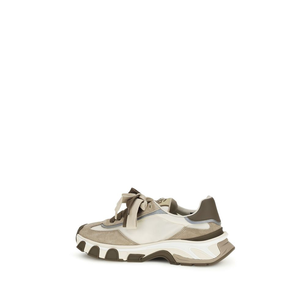 Dolce & Gabbana Multicolor Calf Leather Bos Taurus Athletic Men's Sneakers