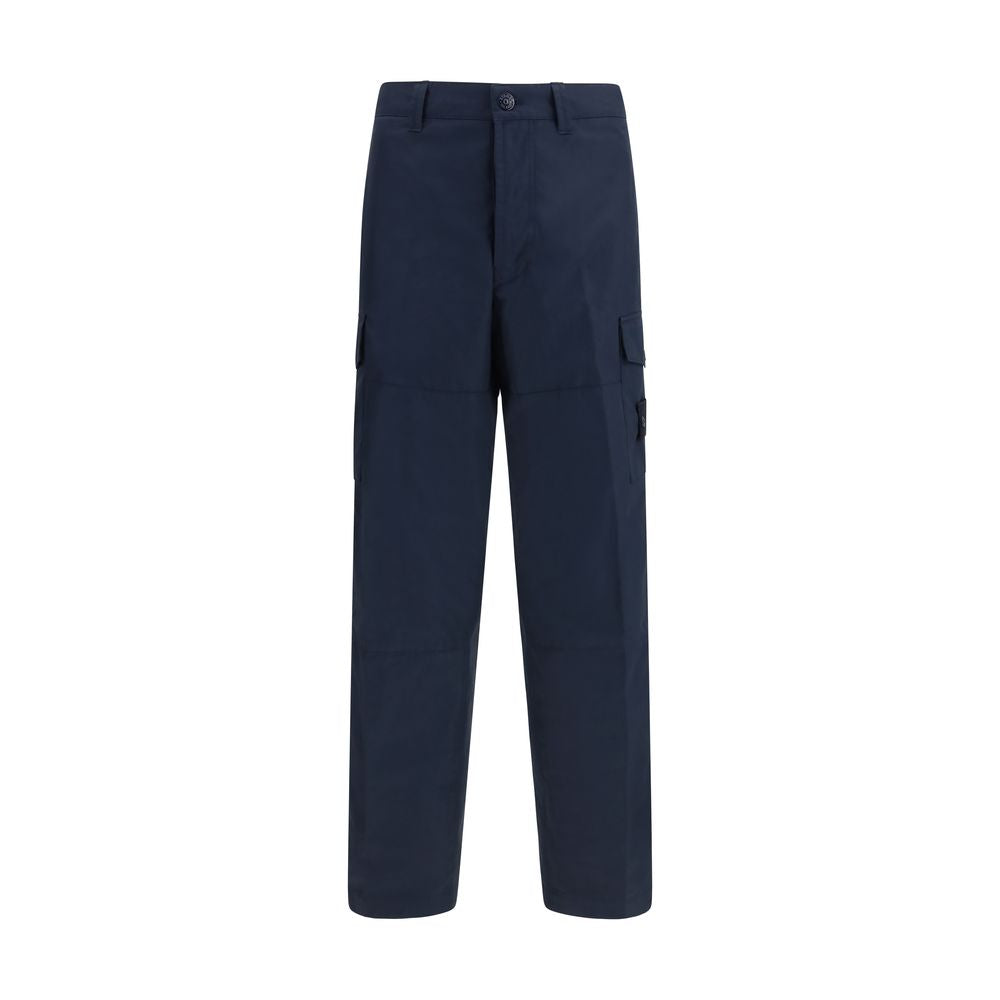 Stone Island Blue Cotton Cargo Men's Pants