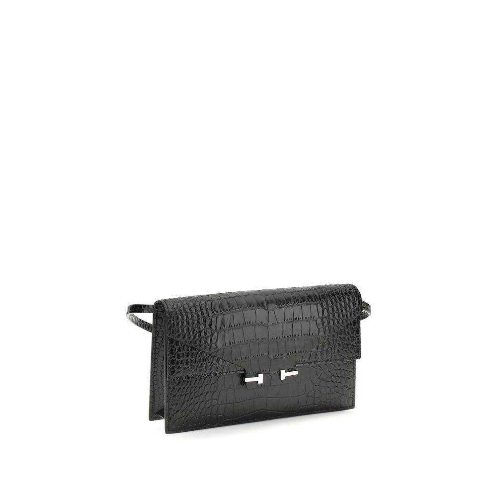 Tom Ford Black Calf Leather Bos Taurus Shoulder Women's Bag