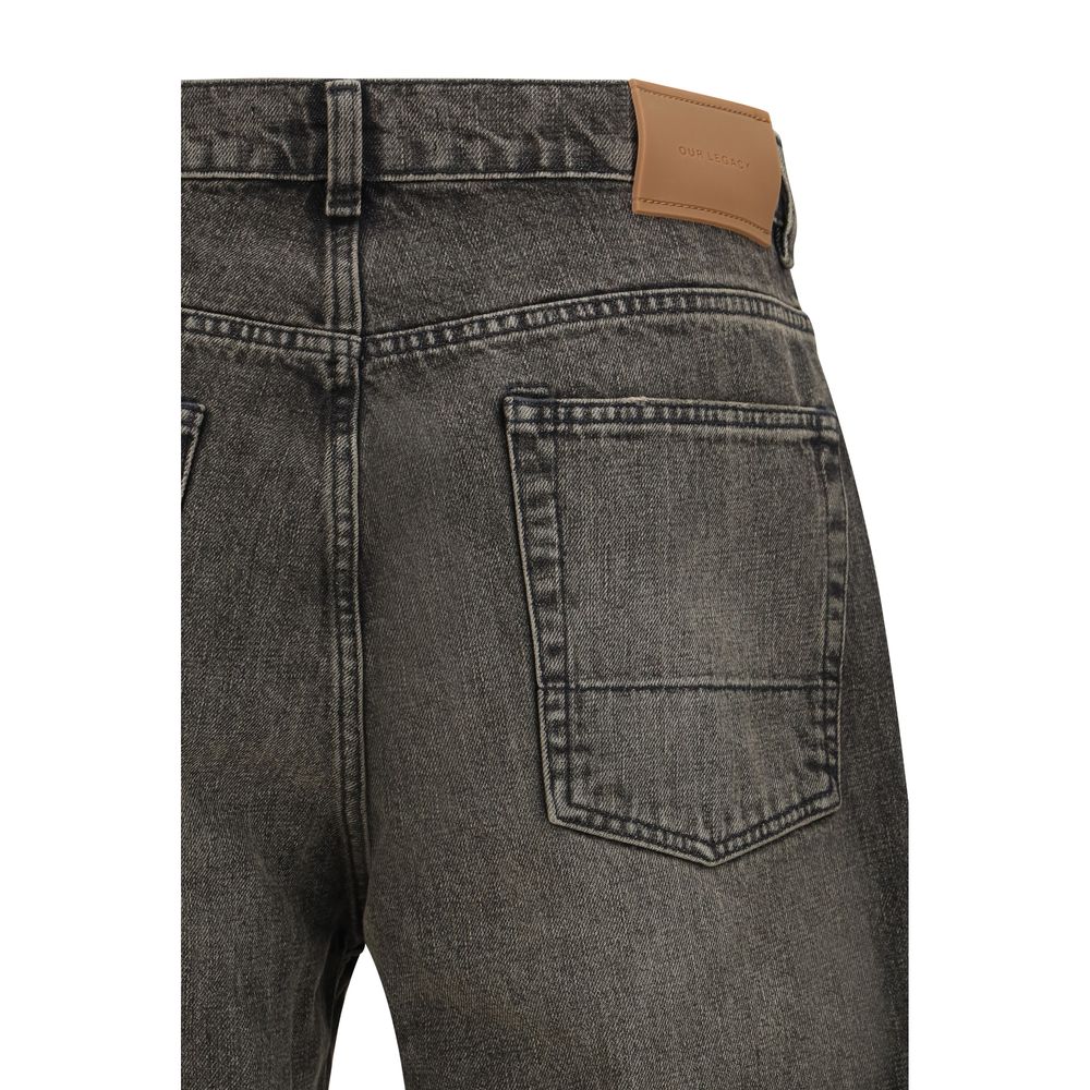 Our Legacy Black Cotton Relaxed Fit Men's Jeans