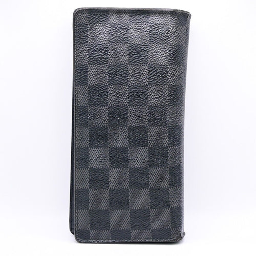 Louis Vuitton Portefeuille Brazza Black Leather Wallet  (Pre-Owned)