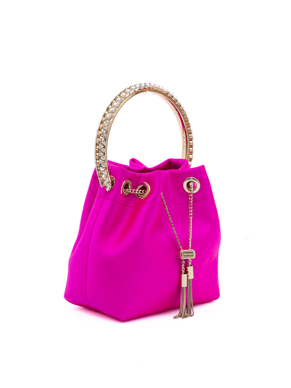 Jimmy Choo Fuchsia Bon Bon Satin Women's Bucket