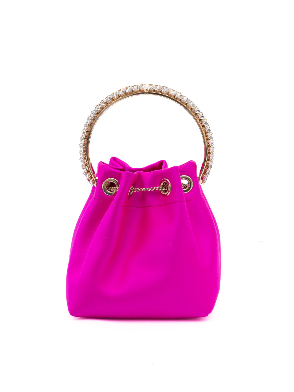 Jimmy Choo Fuchsia Bon Bon Satin Women's Bucket