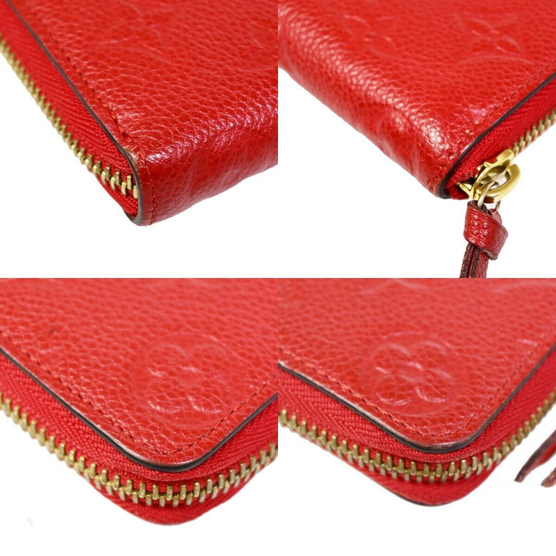 Louis Vuitton Portefeuille Clémence Red Leather Wallet  (Pre-Owned)