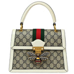 Gucci Queen Margaret Beige Canvas Handbag (Pre-Owned)