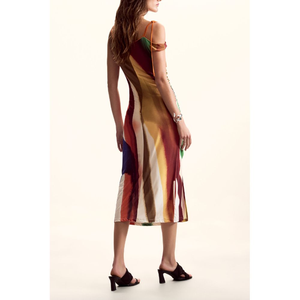 Desigual Marrone Polyester Women Women's Dress