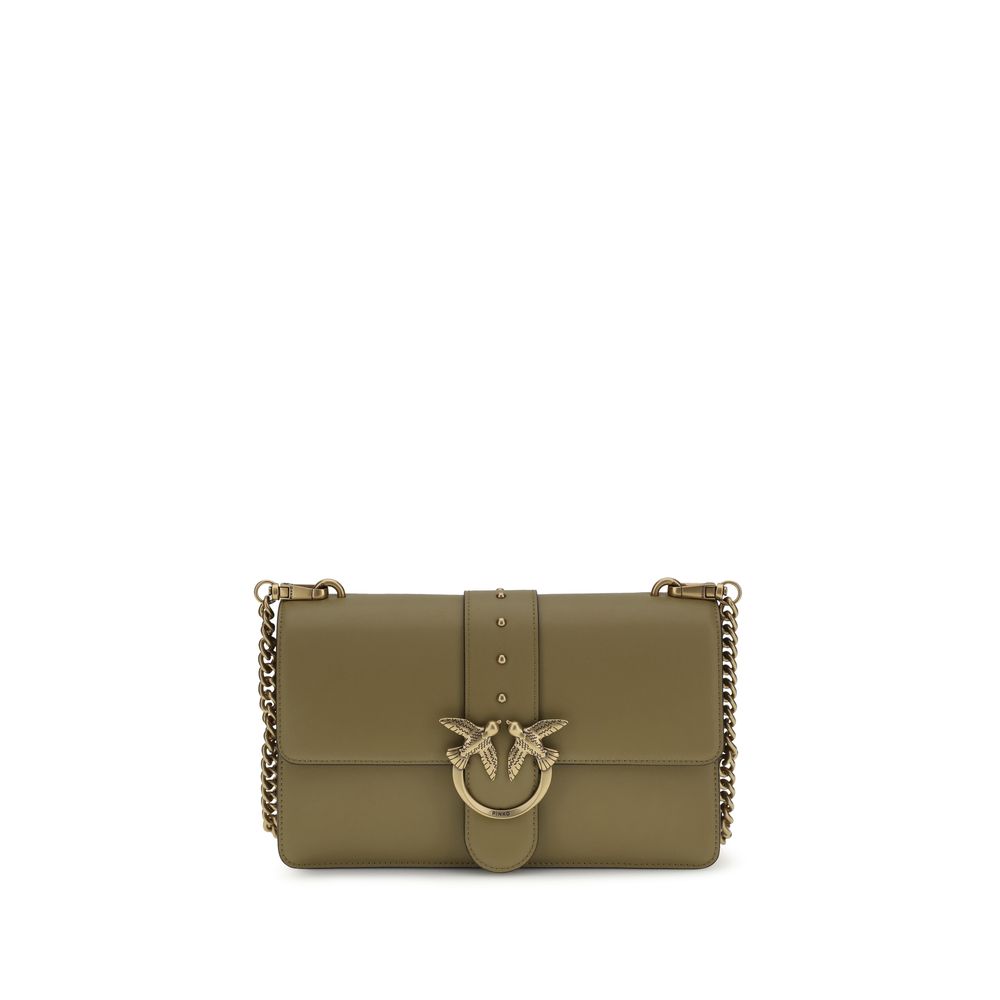 PINKO Bicolor Calf Leather Bos Taurus Shoulder Women's Bag