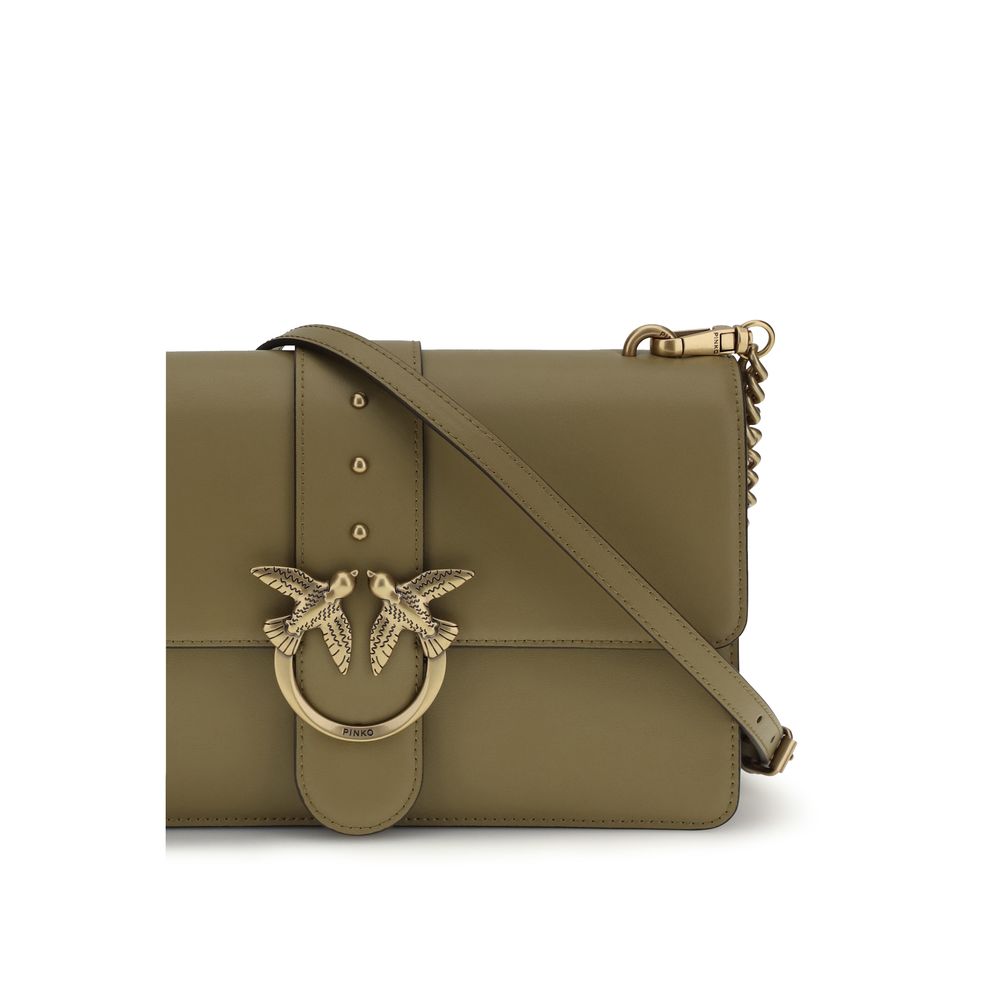 PINKO Bicolor Calf Leather Bos Taurus Shoulder Women's Bag