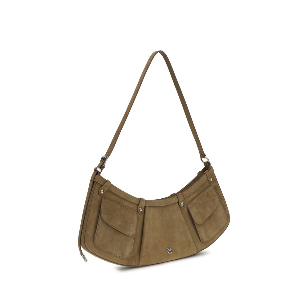 PINKO Beige Calf Leather Bos Taurus Shoulder Women's Bag