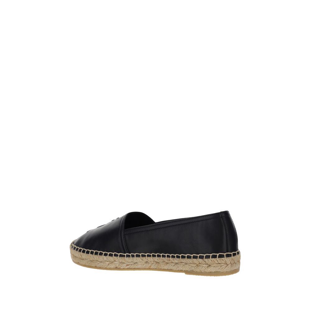 Saint Laurent Black Lamb Ovis Aries Aries Women's Espadrilles