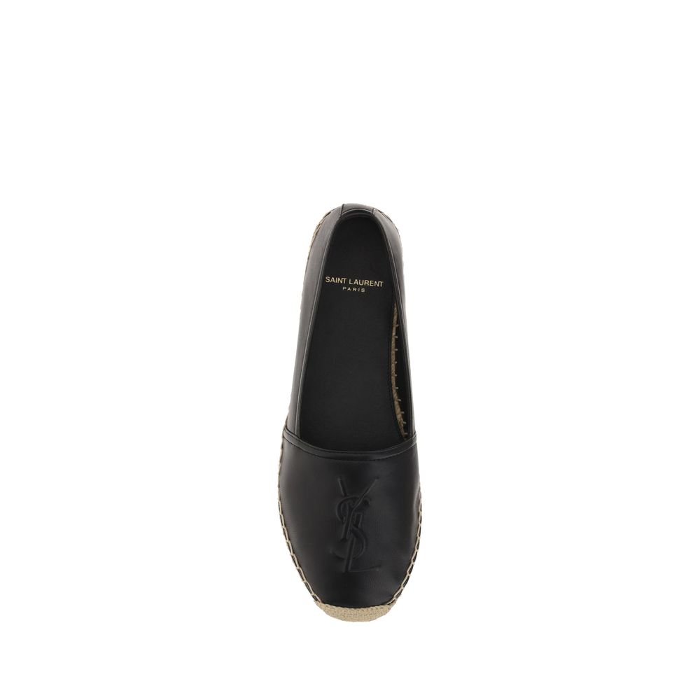Saint Laurent Black Lamb Ovis Aries Aries Women's Espadrilles