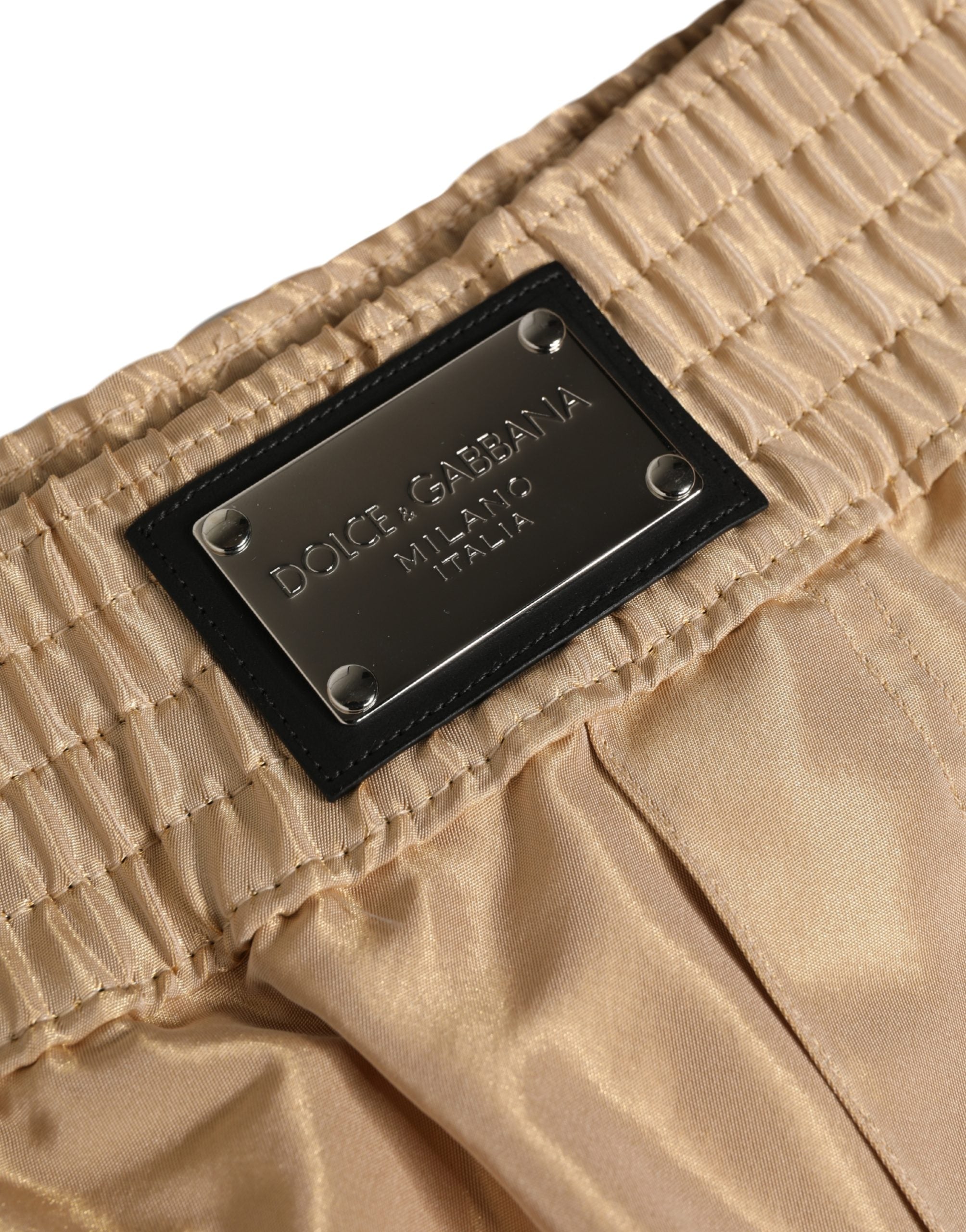 Dolce & Gabbana Beige Polyester Men Boxer Shorts Men's Underwear