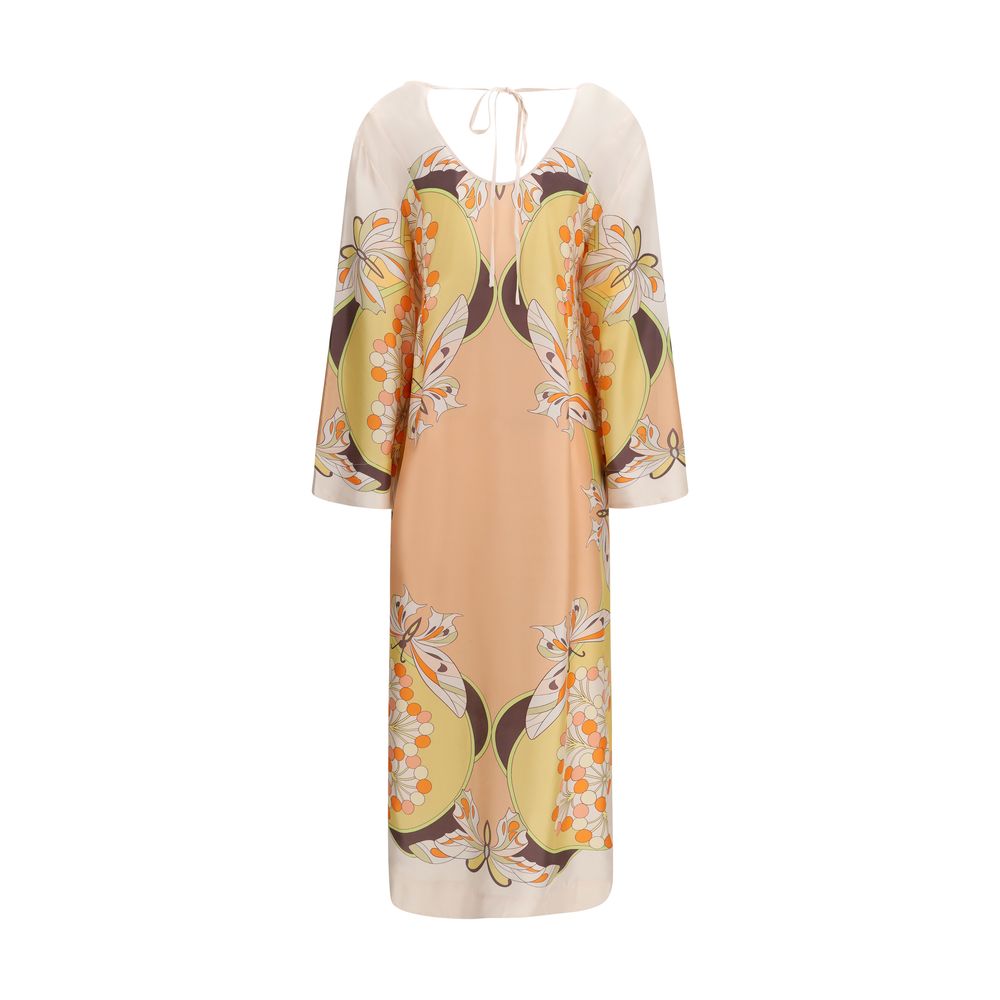 La Double J Multicolor Silk Casual Women's Dress