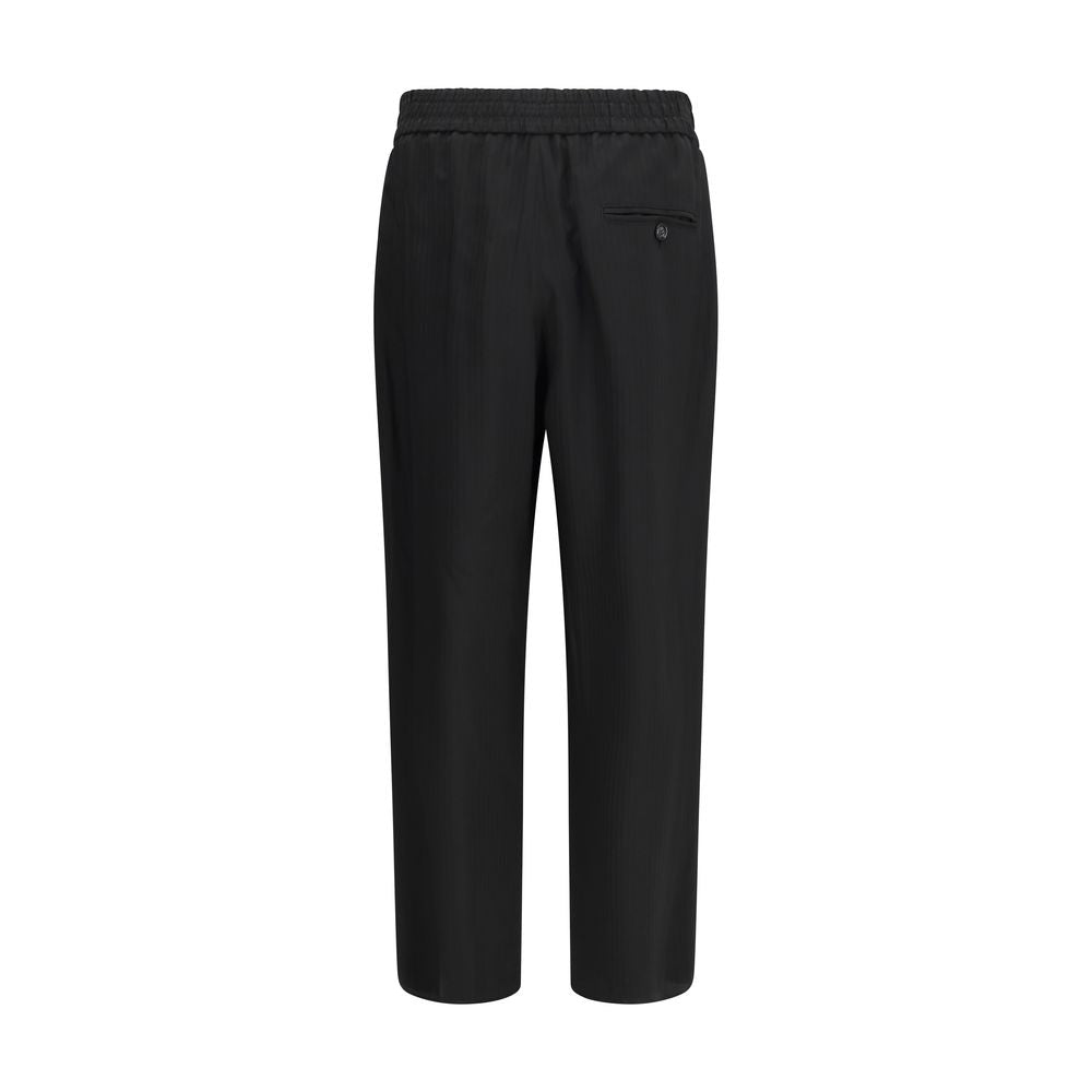 Giorgio Armani Black Viscose Casual Men's Pants