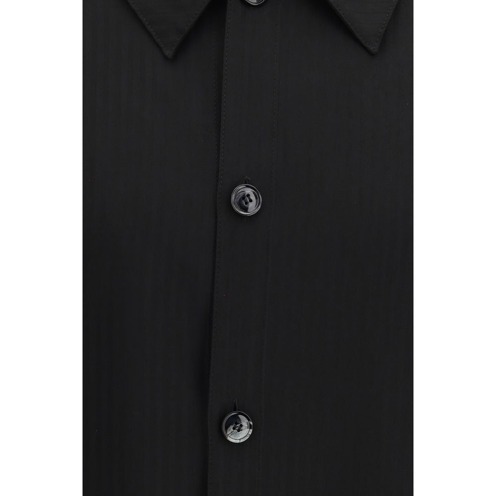 Giorgio Armani Black Viscose Dress Men's Shirt