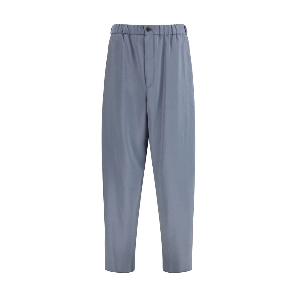 Giorgio Armani Gray Silk Casual Men's Pants