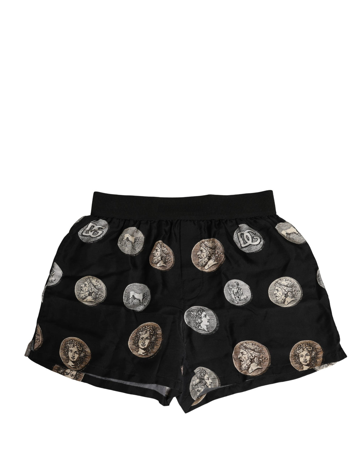 Dolce & Gabbana Black Ancient Coin Print Boxer Shorts Men's Underwear