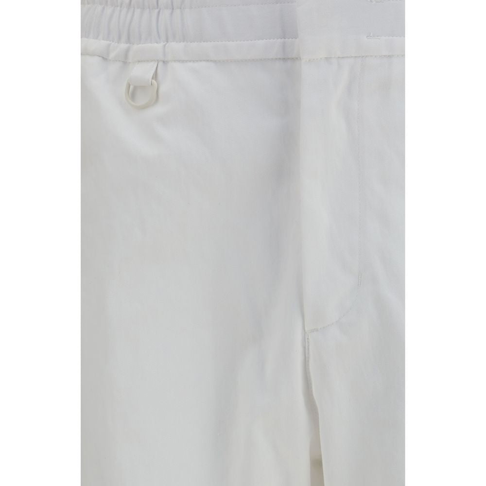 LAMINAR White Cotton Casual Men's Pants
